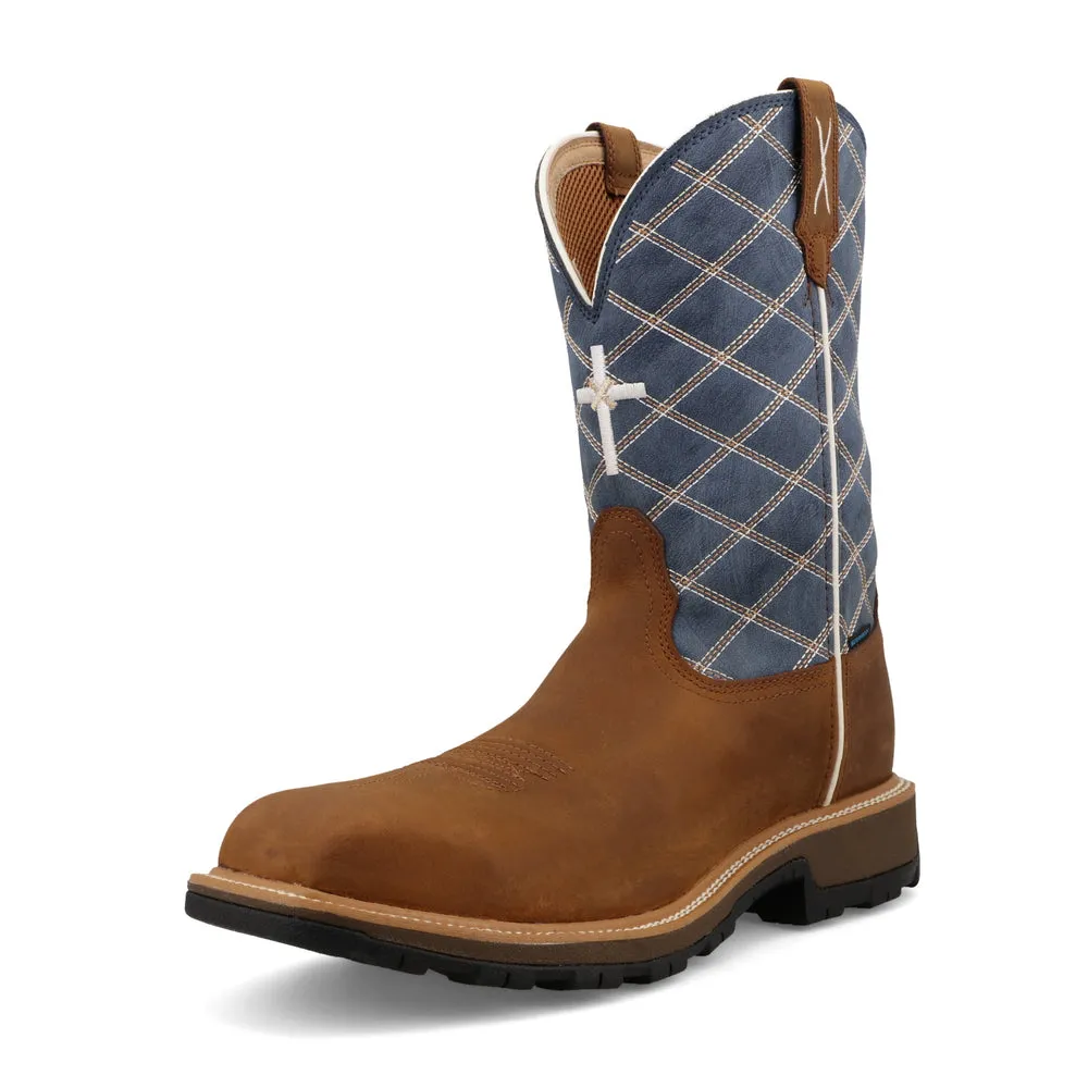 Twisted X 11″ UltraLite X™ Work Boot Oiled Saddle / Denim Blue